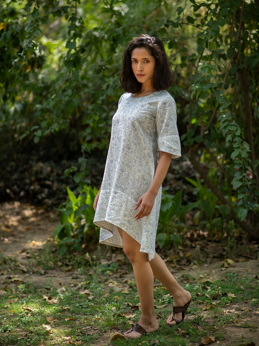 Peacock Tunic : Genda Blue