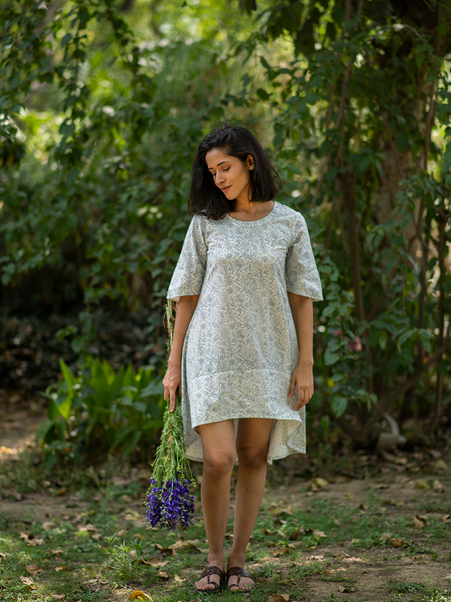 Peacock Tunic : Genda Blue