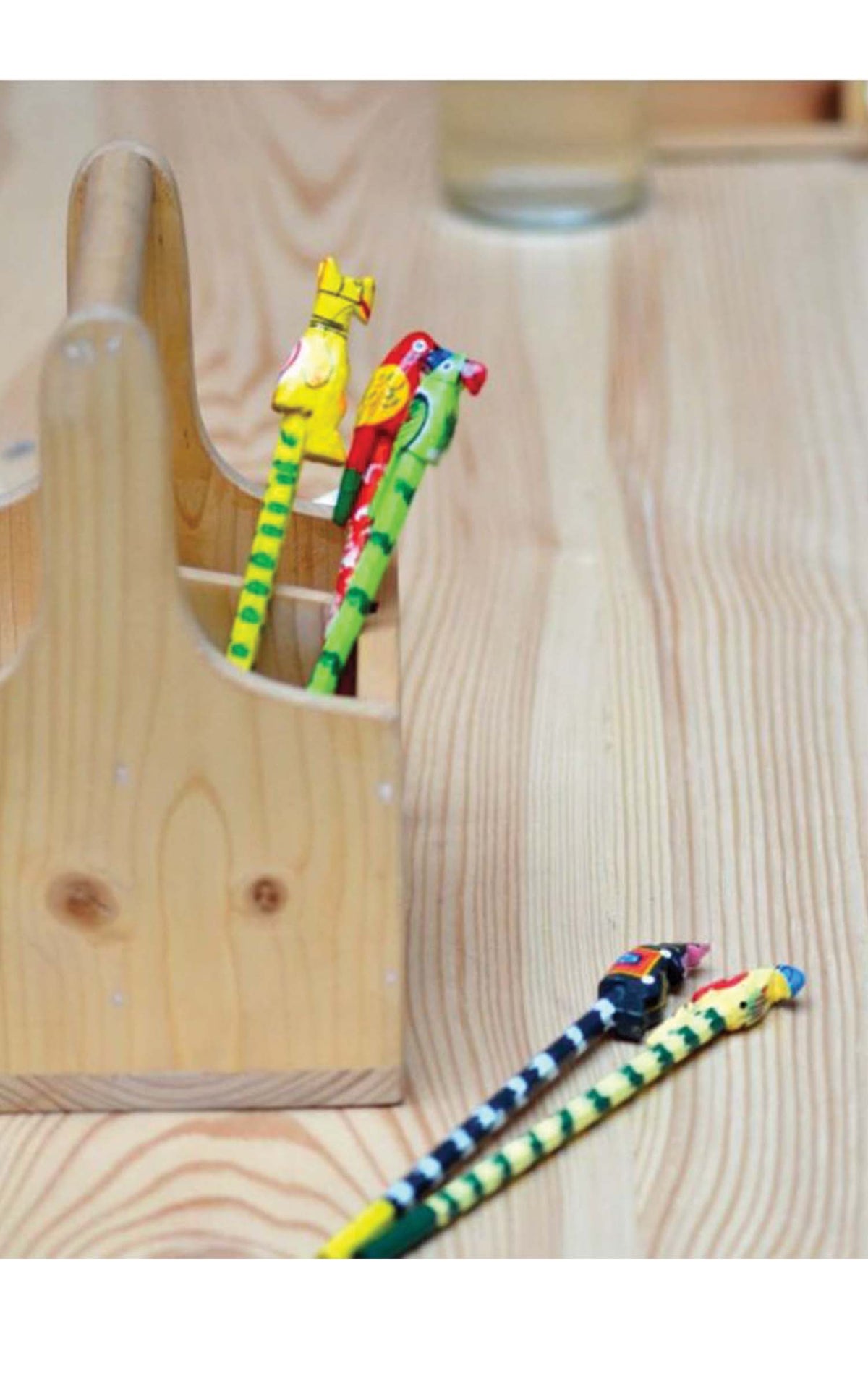 Handpainted Pencil : Multi Wooden