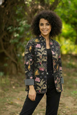 Easy Fit Jacket Reversible : Ubud Black Voile