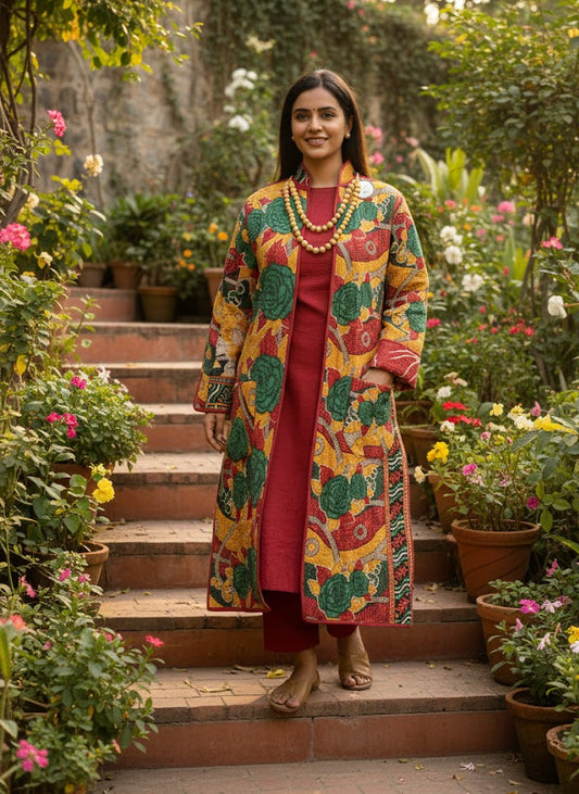 Vintage Gudri Long Jacket : Assorted