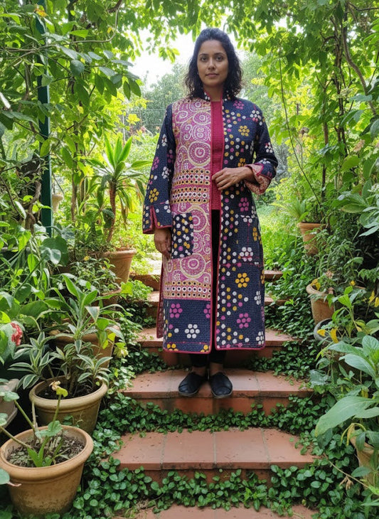 Vintage Gudri Long Jacket : Assorted