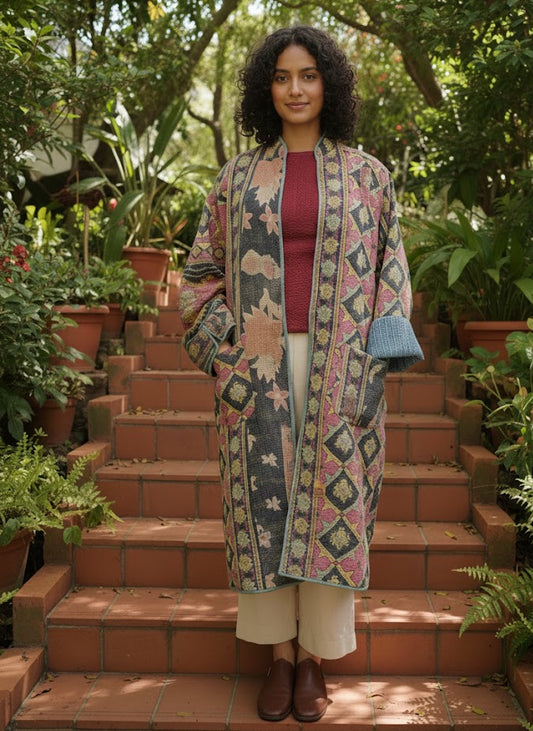 Vintage Gudri Long Jacket : Assorted